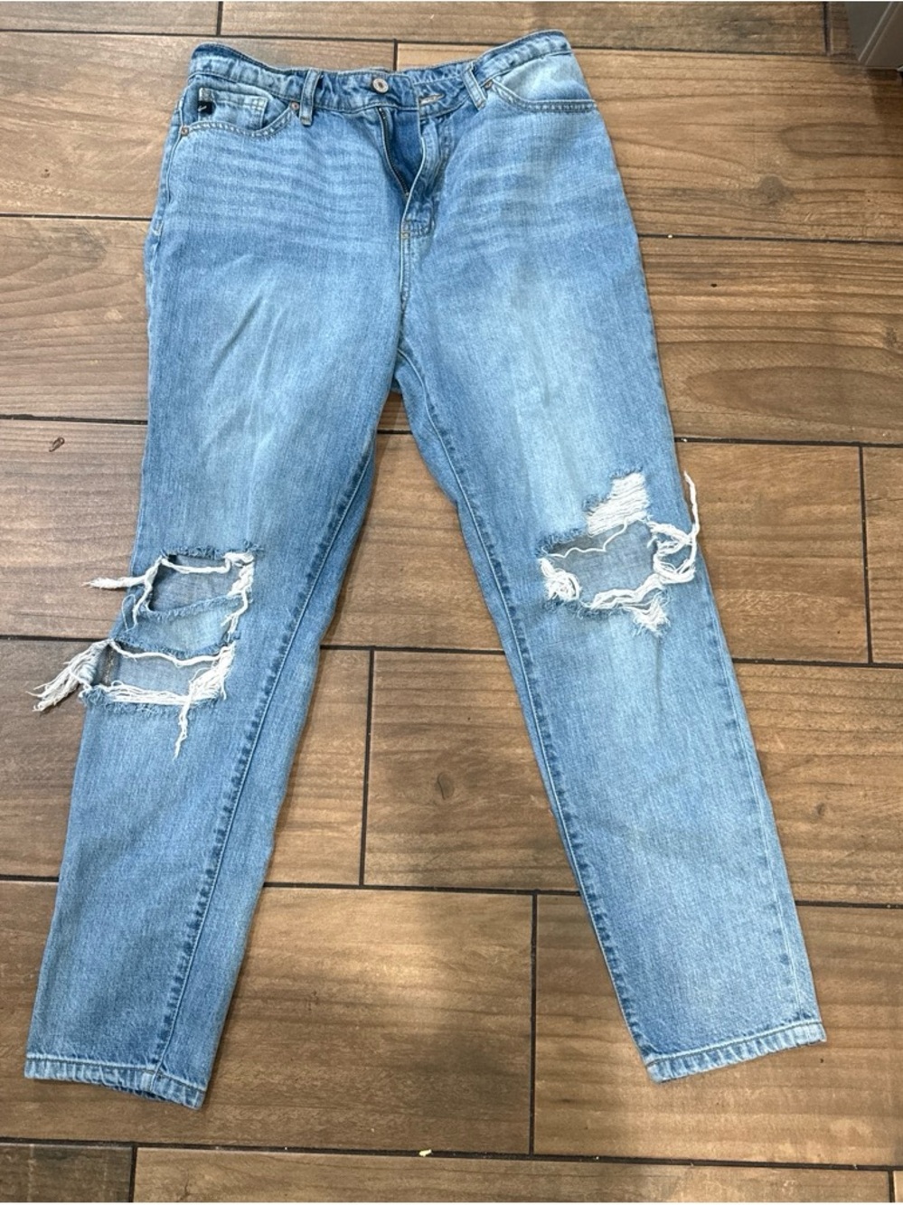KANCAN Classic Distressed Light Blue Women's Jeans